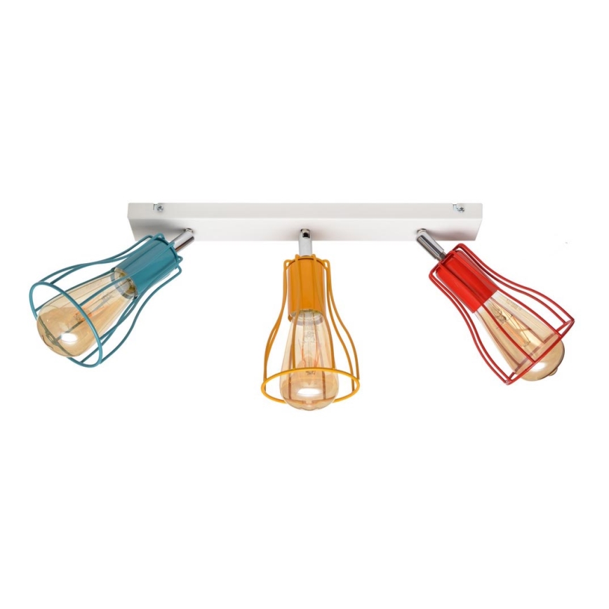 Spotlight TUBE II 3xE27/15W/230V turquoise/orange/red