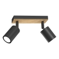 Spotlight TULON 2xGU10/8W/230V black/oak