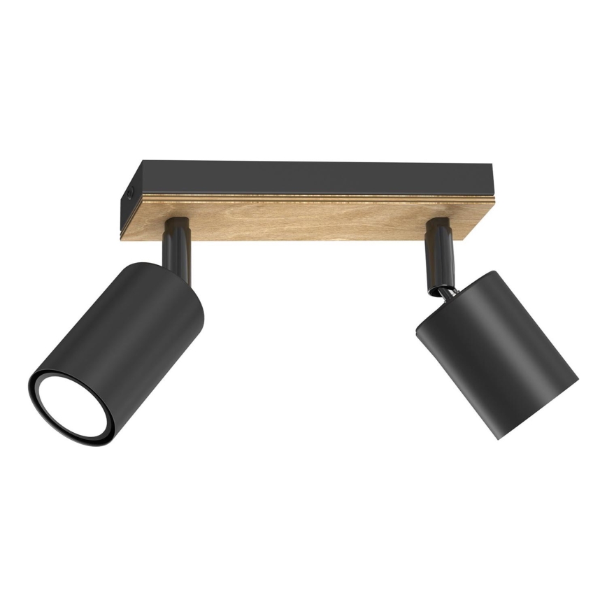 Spotlight TULON 2xGU10/8W/230V black/oak