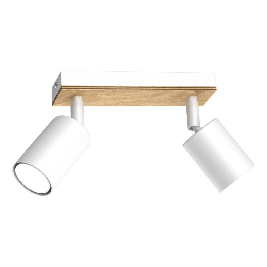 Spotlight TULON 2xGU10/8W/230V white/oak