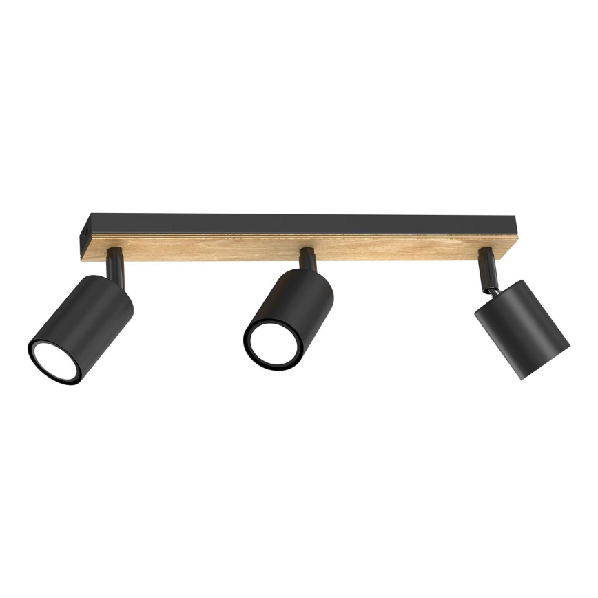 Spotlight TULON 3xGU10/8W/230V black/oak