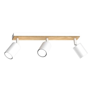 Spotlight TULON 3xGU10/8W/230V white/oak