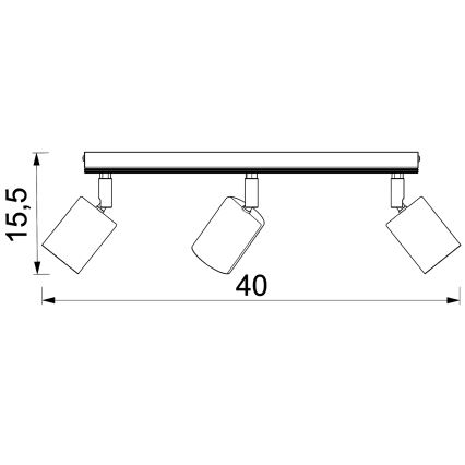 Spotlight TULON 3xGU10/8W/230V white/oak