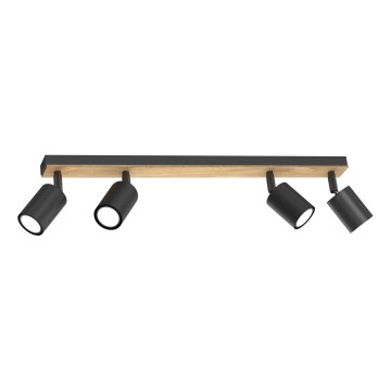Spotlight TULON 4xGU10/8W/230V black/oak