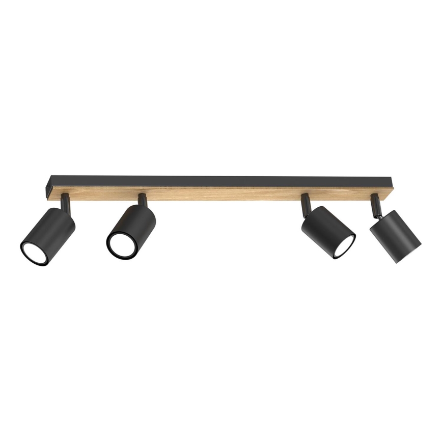 Spotlight TULON 4xGU10/8W/230V black/oak