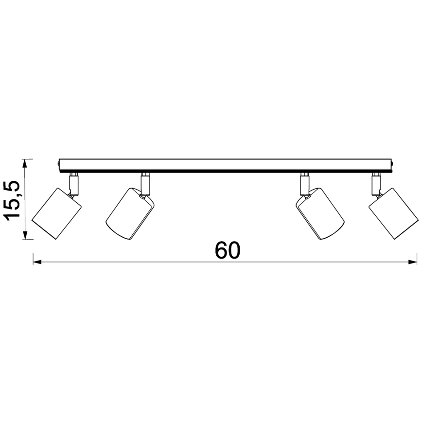 Spotlight TULON 4xGU10/8W/230V black/oak