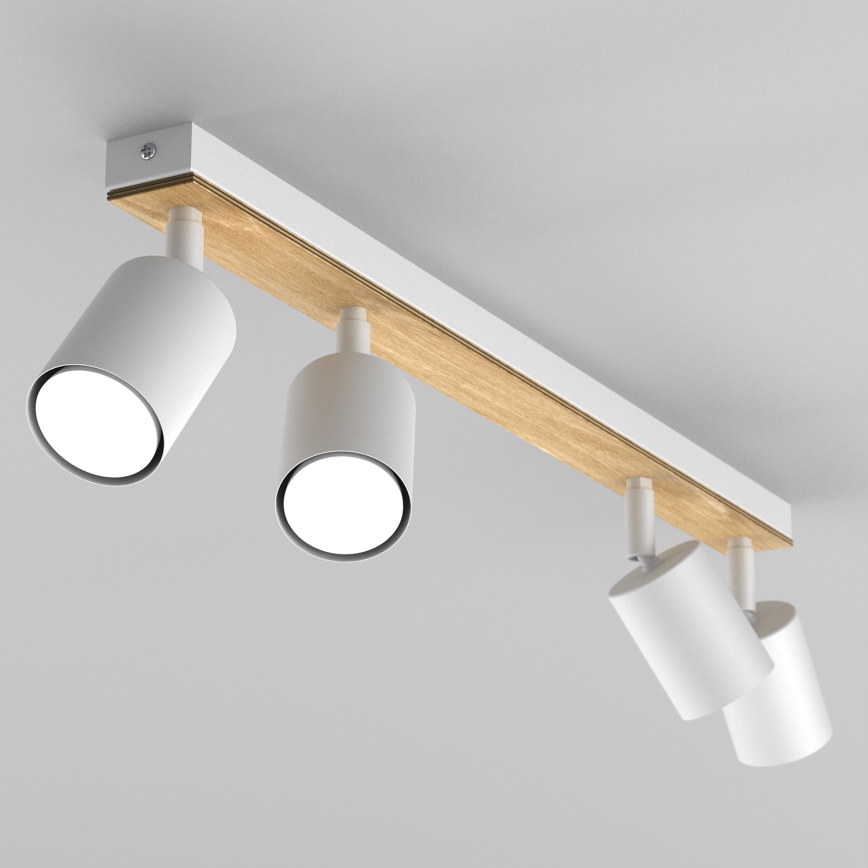 Spotlight TULON 4xGU10/8W/230V white/oak