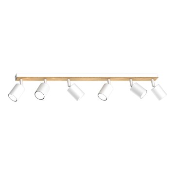 Spotlight TULON 6xGU10/8W/230V white/oak
