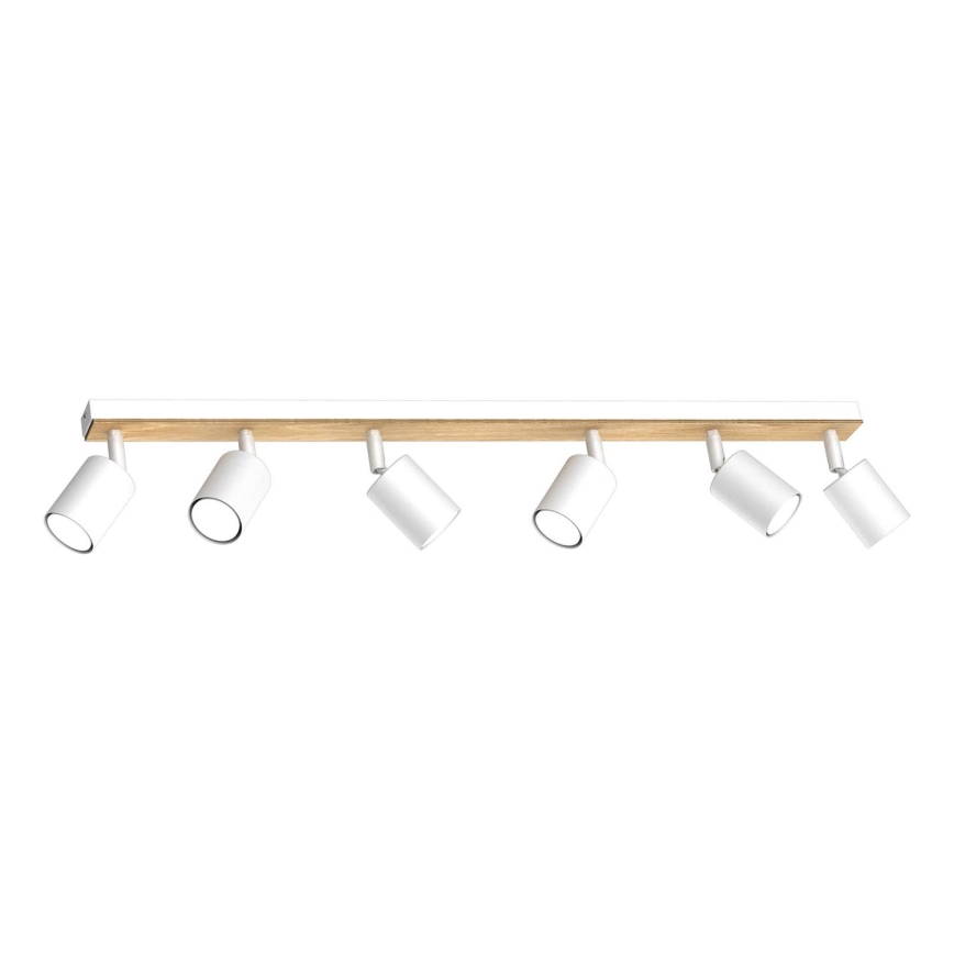Spotlight TULON 6xGU10/8W/230V white/oak