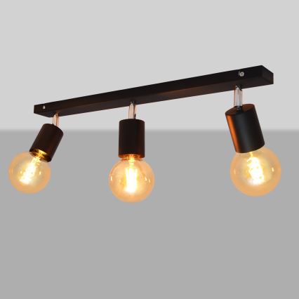 Spotlight TUNE 3xE27/20W/230V black