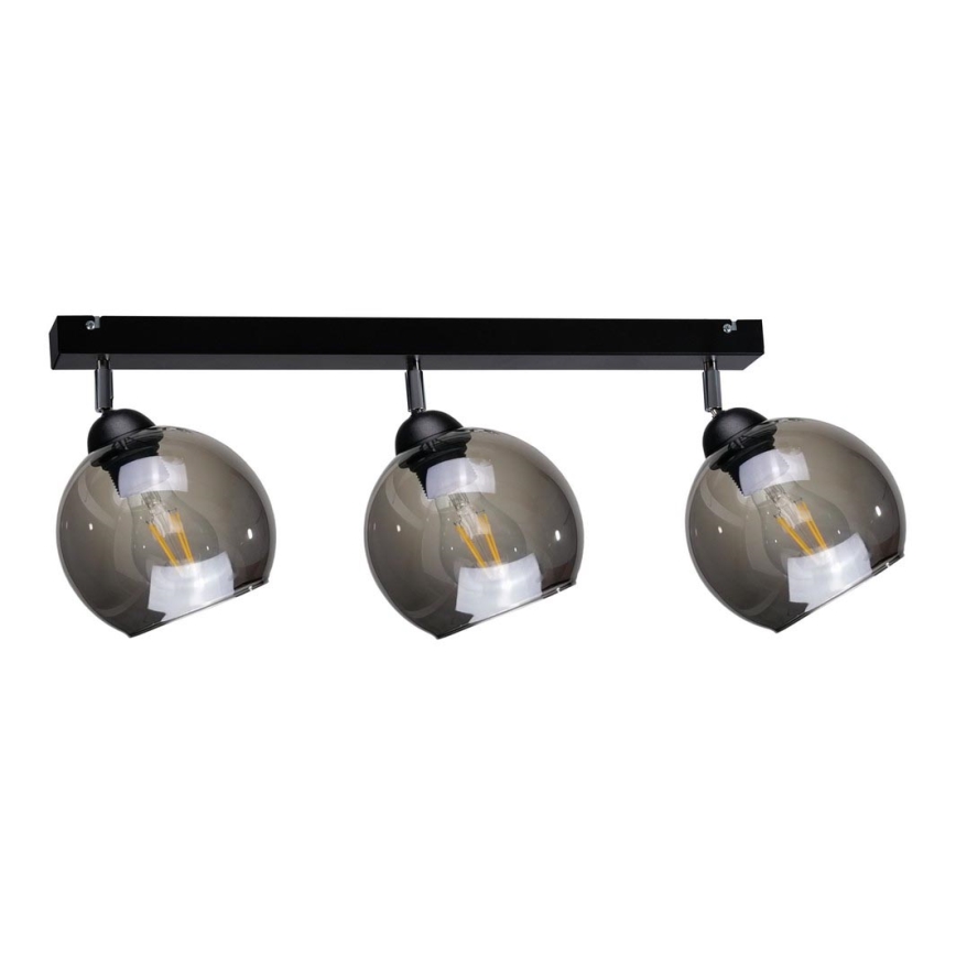 Spotlight UNO 3xE27/60W/230V black