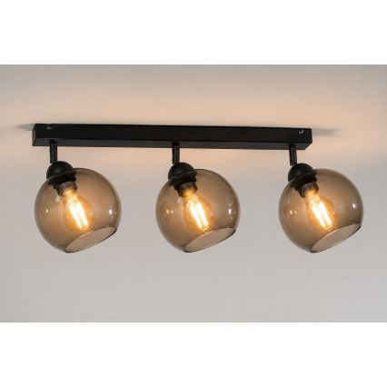 Spotlight UNO 3xE27/60W/230V black