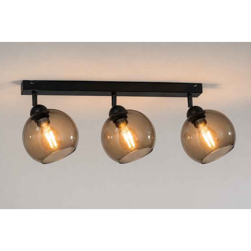 Spotlight UNO 3xE27/60W/230V black