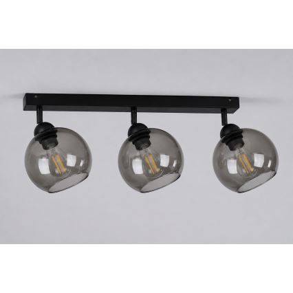 Spotlight UNO 3xE27/60W/230V black