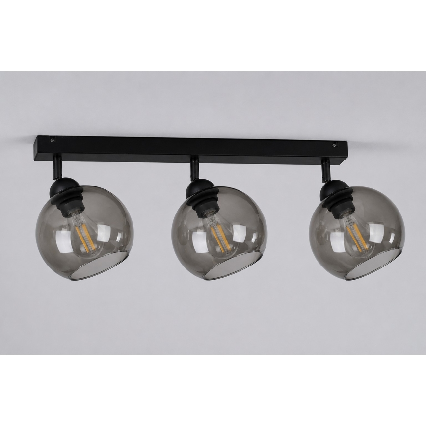 Spotlight UNO 3xE27/60W/230V black