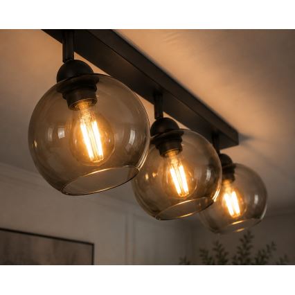 Spotlight UNO 3xE27/60W/230V black