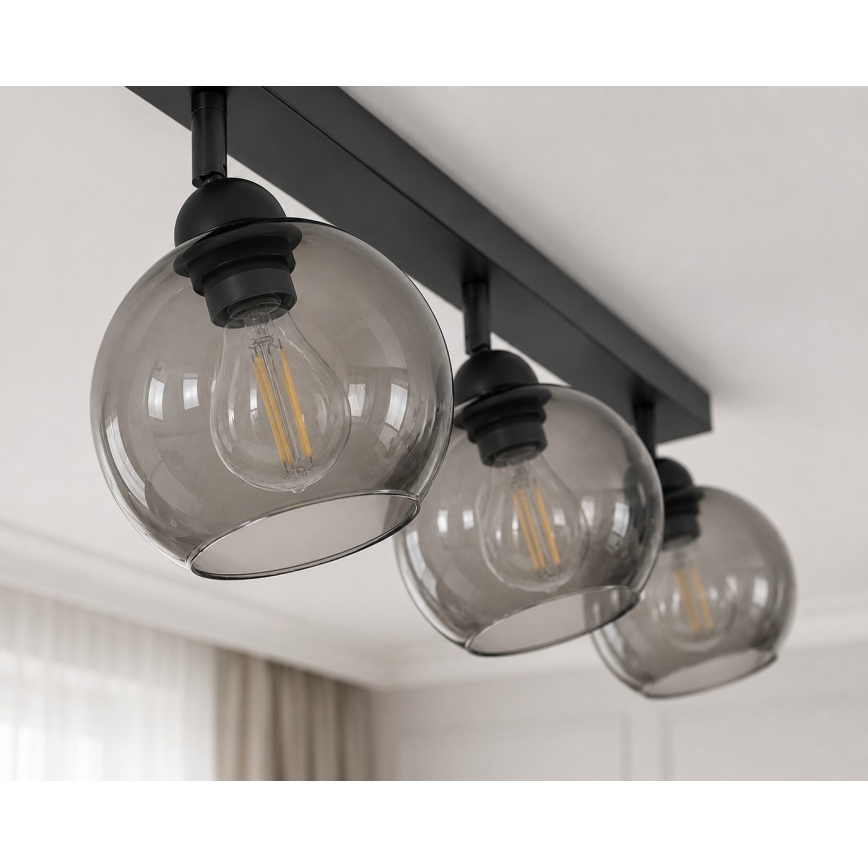 Spotlight UNO 3xE27/60W/230V black