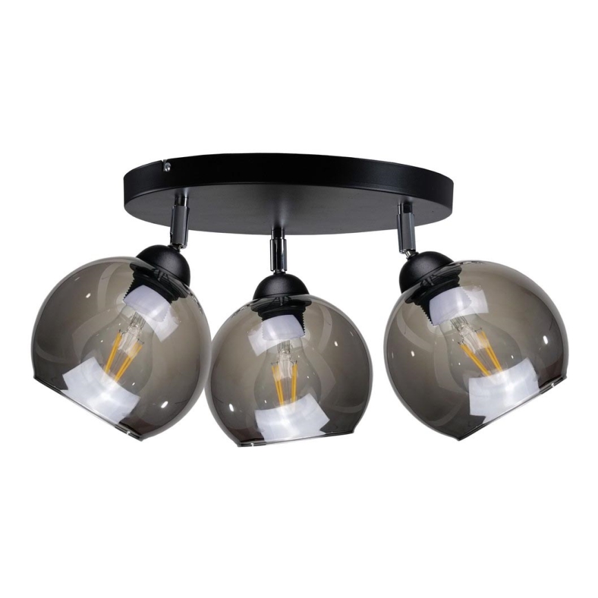 Spotlight UNO 3xE27/60W/230V black