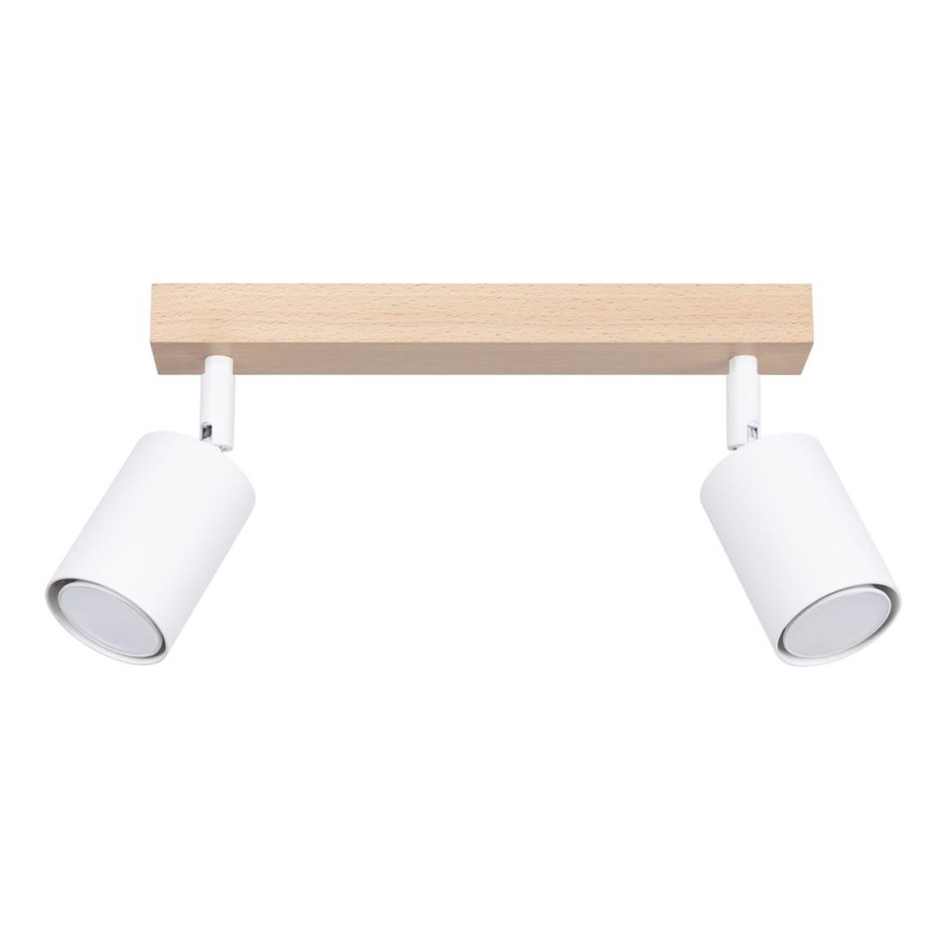 Spotlight VERDO 2xGU10/10W/230V white/beech