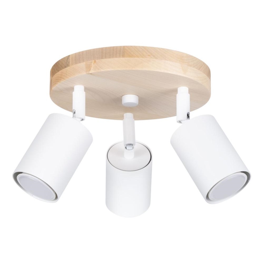 Spotlight VERDO 3xGU10/10W/230V white/beech
