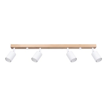 Spotlight VERDO 4xGU10/10W/230V white/beech
