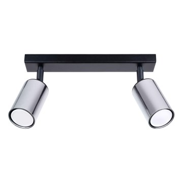 Spotlight WINX 2xGU10/10W/230V black/shiny chrome
