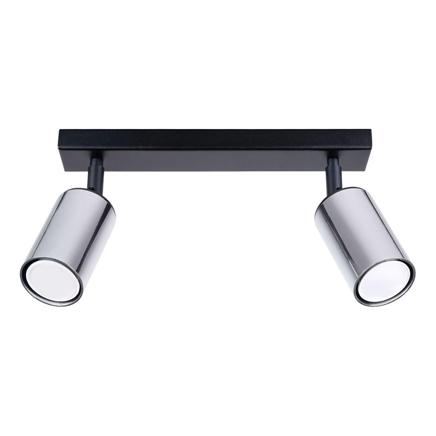Spotlight WINX 2xGU10/10W/230V black/shiny chrome