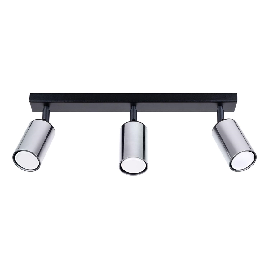 Spotlight WINX 3xGU10/10W/230V black/shiny chrome