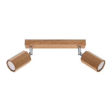 Spotlight ZEKE 2xGU10/40W/230V oak