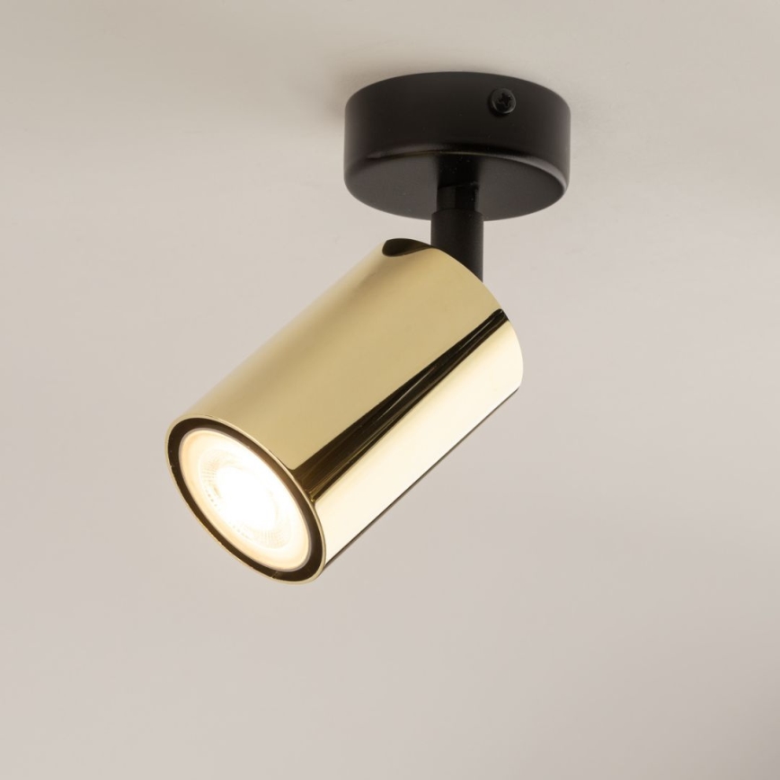 Spotlight ZOOM 1xGU10/10W/230V brass/black
