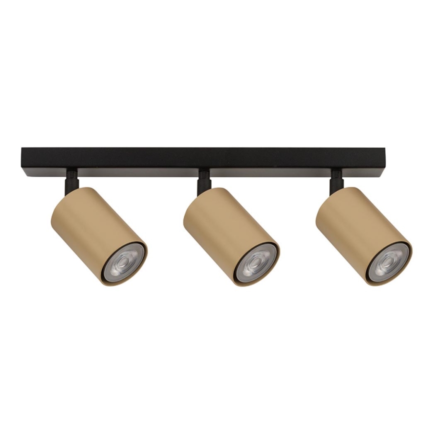 Spotlight ZOOM 3xGU10/25W/230V black/gold
