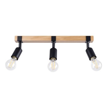 Spotlight ZUCA 3xE27/15W/230V black/oak
