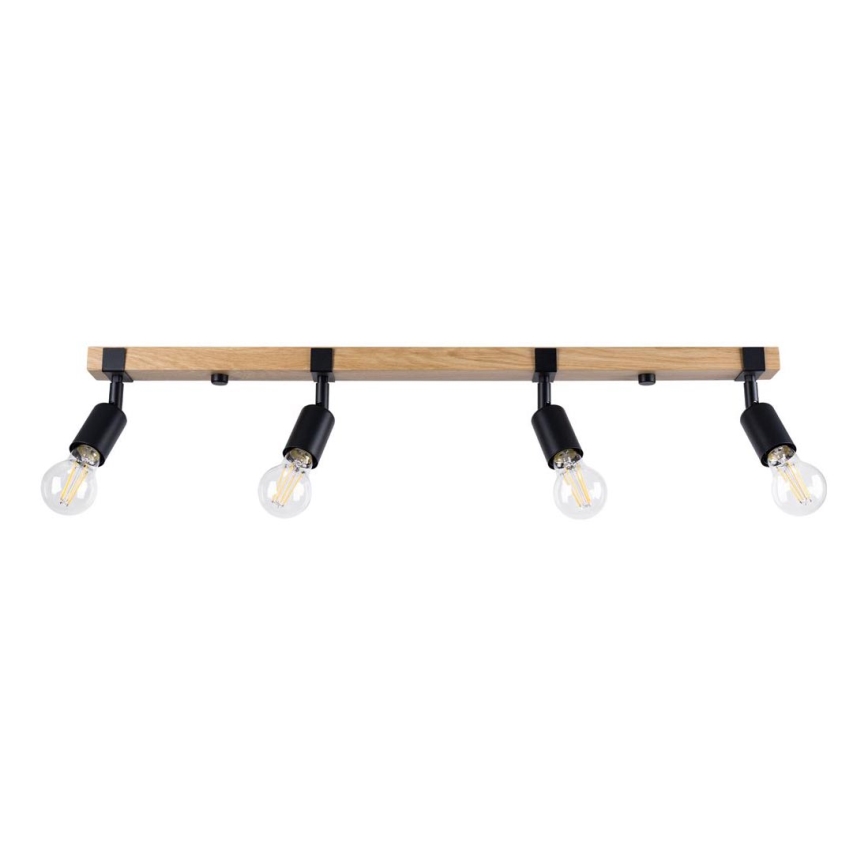 Spotlight ZUCA 4xE27/15W/230V black/oak