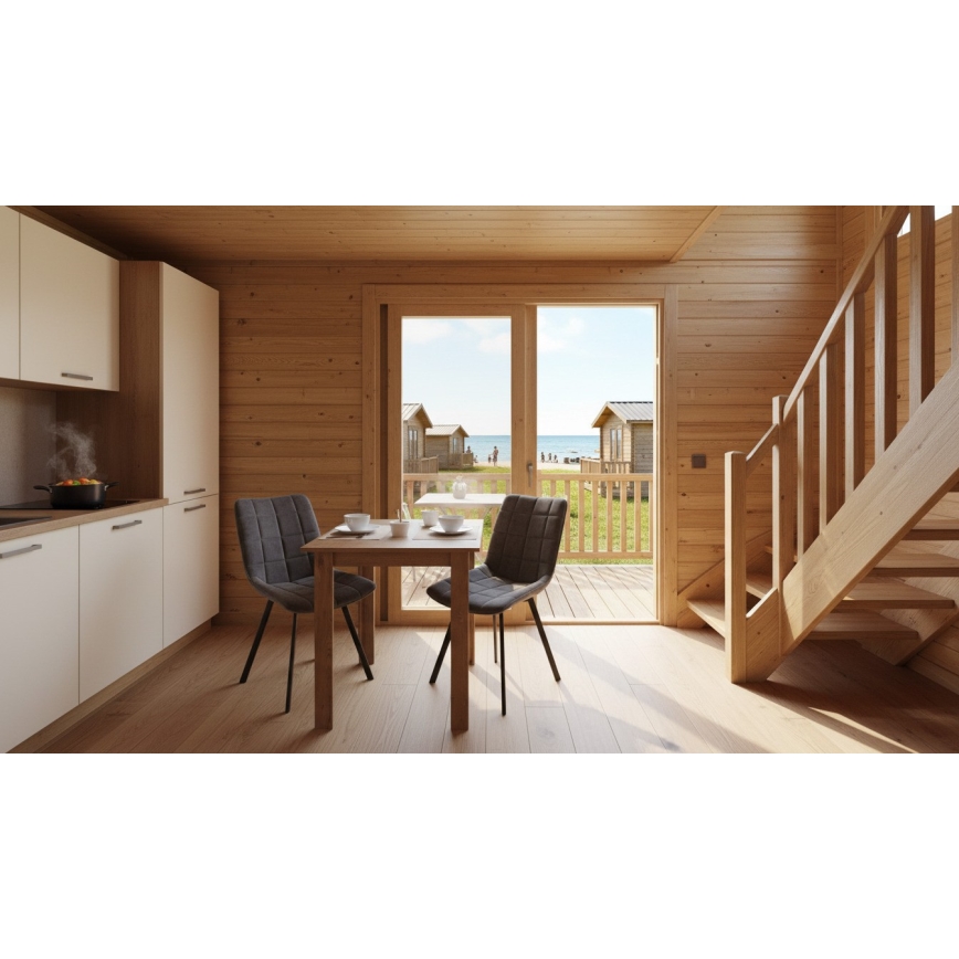 Square dining table LEVI oak