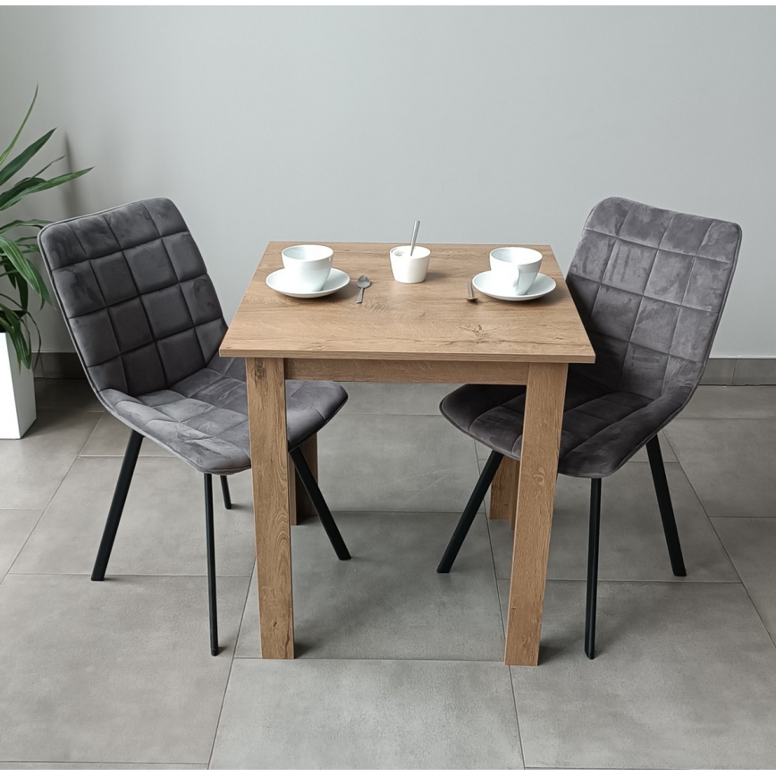 Square dining table LEVI oak sonoma