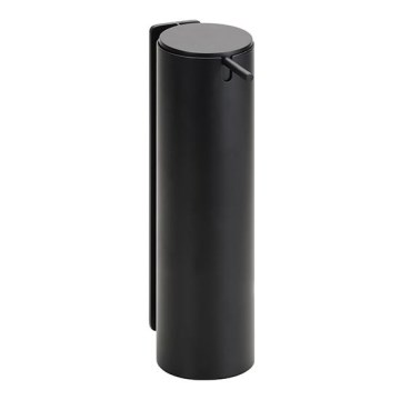 Stainless steel/black soap dispenser, 6.6 x 23.5 cm