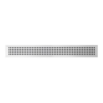 Stainless steel drain grate 49.5 x 2.3 cm, silver