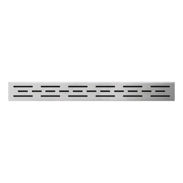 Stainless steel linear drain 59.5 x 2.3 cm, silver