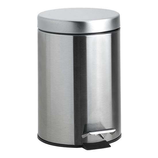 Stainless Steel Waste Bin 20 x 28 cm / Silver