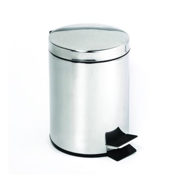 Stainless steel waste bin 30x45 cm, silver
