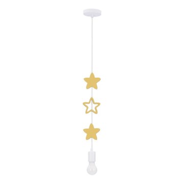 STARS Children's Cable Pendant Light 1xE27/20W/230V Yellow/White
