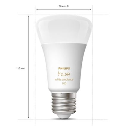 Starter kit Philips Hue White Ambiance 3xE27/11W 2200-6500K + device for connection and remote control
