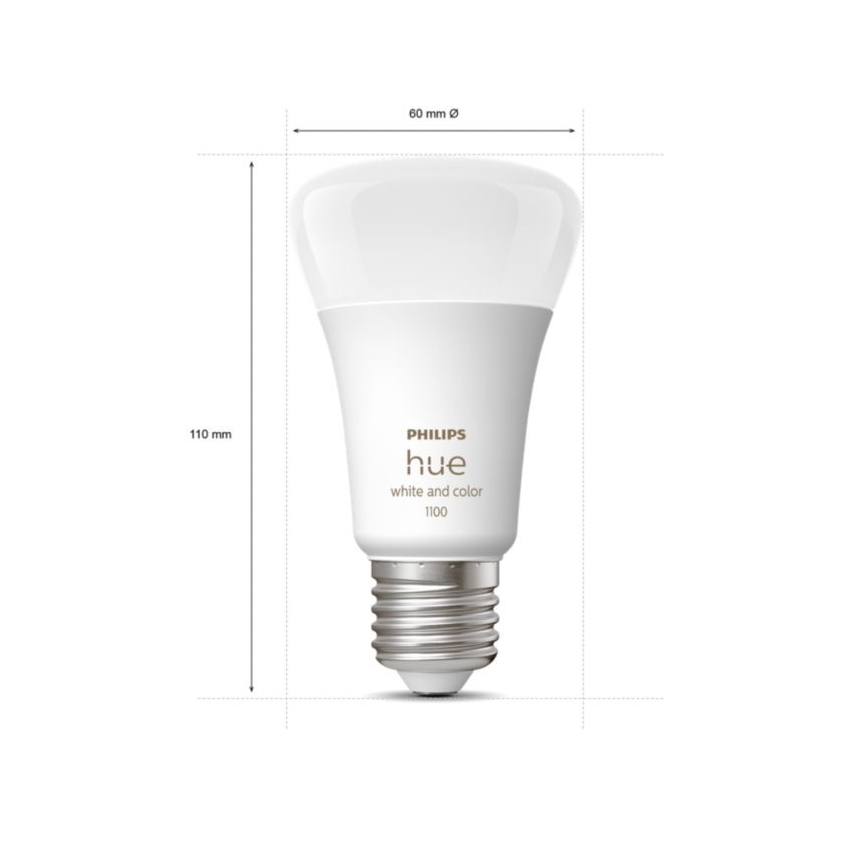 Starter kit Philips Hue WHITE AND COLOR AMBIANCE 2xE27/9W/230V 2000-6500K + interconnection device