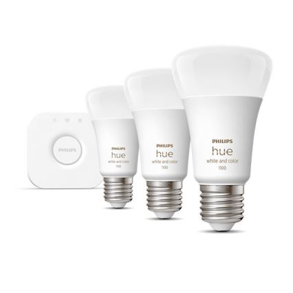 Starter kit Philips Hue WHITE AND COLOR AMBIANCE 3xE27/9W/230V 2000-6500K + interconnection device