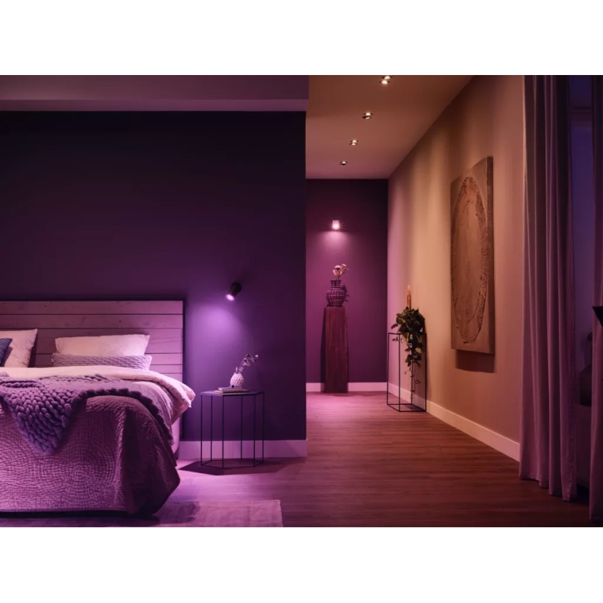 Philips Hue WHITE AND COLOR AMBIANCE Starter Kit 3x GU10 / 4.2W / 230V / 2200–6500K + Hue Bridge