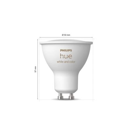 Philips Hue WHITE AND COLOR AMBIANCE Starter Kit 3x GU10 / 4.2W / 230V / 2200–6500K + Hue Bridge