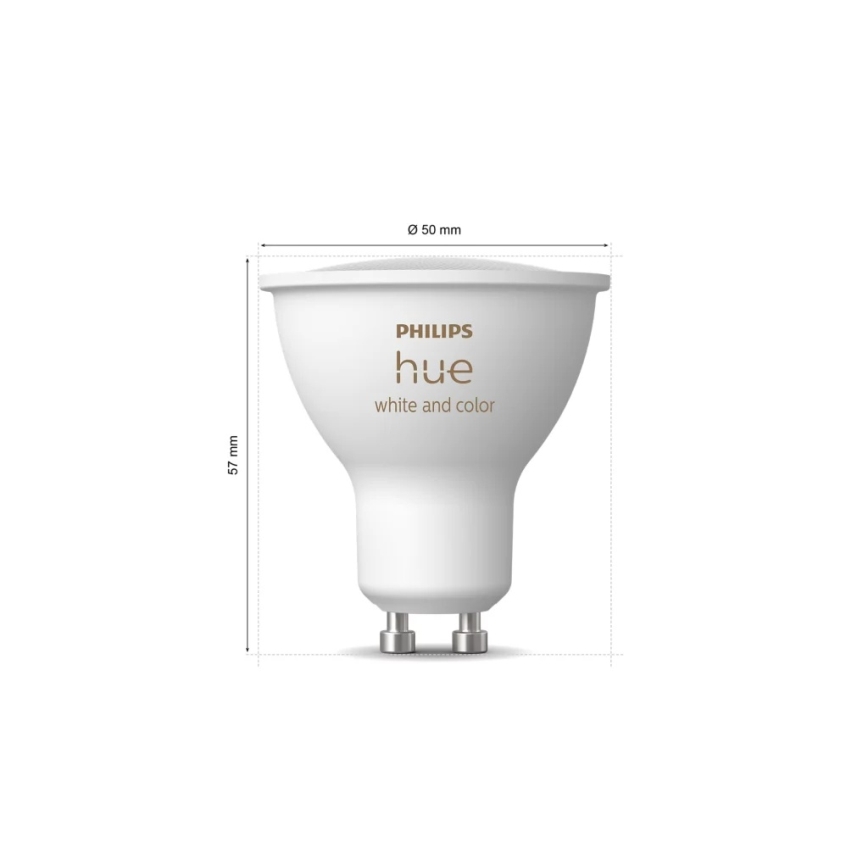Philips Hue WHITE AND COLOR AMBIANCE Starter Kit 3x GU10 / 4.2W / 230V / 2200–6500K + Hue Bridge