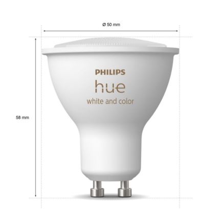 Starter kit Philips Hue WHITE AND COLOR AMBIANCE 3xGU10/5,7W/230V 2000-6500K + connection device