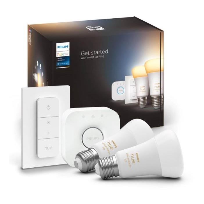 Starter kit Philips Hue WHITE AMBIANCE 2xE27/8W/230V + interconnection device