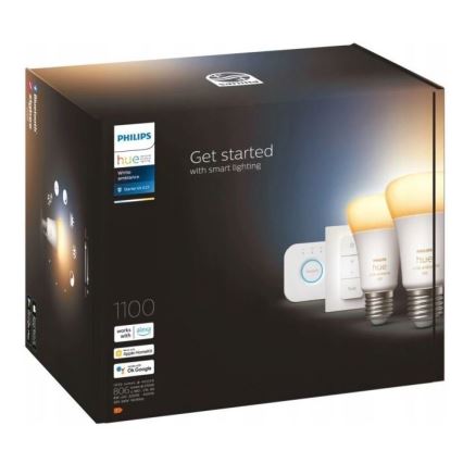 Starter kit Philips Hue WHITE AMBIANCE 2xE27/8W/230V + interconnection device